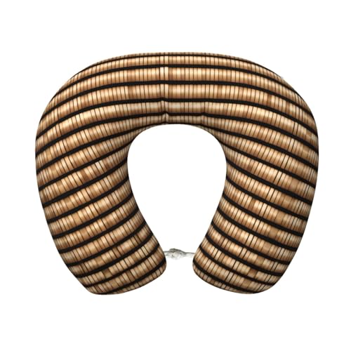 Almohada de viaje poliéster negra cervical miniatura 1