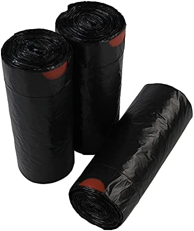 Ortodayes 40 L Black Bin Bags, Drawstring Kitchen Trash Bags, 102 Bags