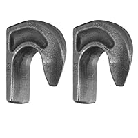 2x Koppelhaken | 40x83x102 mm | geschmiedete Ausführung | Set | Fanghaken | Euroaufnahme | Anschweißhaken | Frontlader Haken | Euro Aufnahme | Setpreis