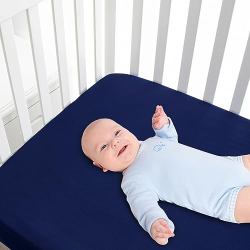 Magik & Kover Waterproof Crib Sheets For Boys 2 Pack, Fitted Baby Crib Sheet Neutral 52 Inch X 28 Inch For Standard Crib And Toddler Bed Mattress thumb #6