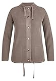  Rabe Damen Strickjacke mit Stehkragen Taupe - 44