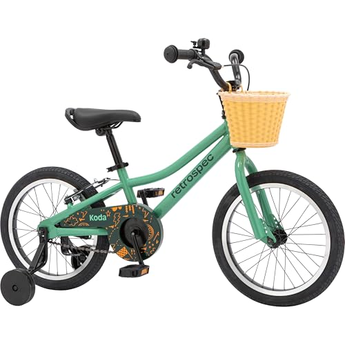 Retrospec Koda 16in Kids Bike with Training Wheels - Adjustable Height Beginner...