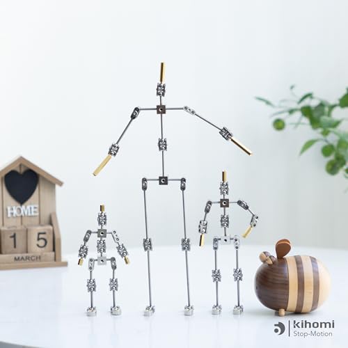 Kihomi Studio Stop Motion Armature Kit - Feet Tie Down DIY Metal Puppet Figure Skeletons Easy Assembly for Animation Character Design & Creative Fun, Perfect for Stop Motion Animation (Silver, 10.6in) by Kihomi - Used condition - Image 5