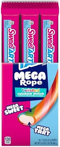 SweeTARTS Mega Full Strings, 1.3 oz (Pack of 24)