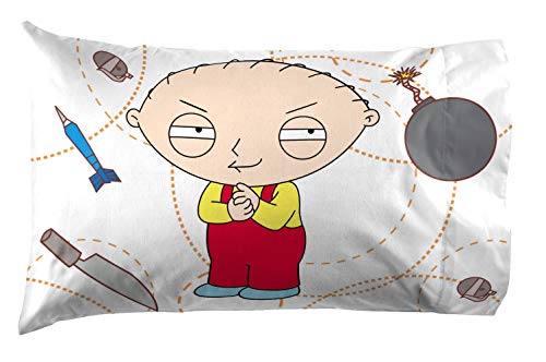 Family Guy Victory 1 Pack Pillowcase Featuring Stewie Griffin - Reversible Super Soft Bedding (Official Family Guy Product)