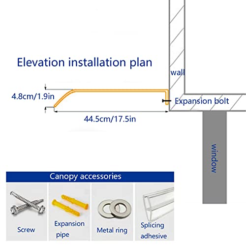 Auvent moderne de protection pour pas de porte abri de pluie extérieur