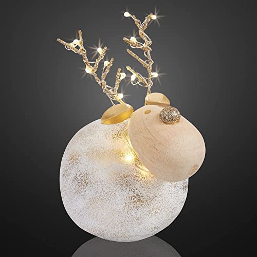 Renne en béton LED Hellum blanc chaud avec piles LR44 - 6