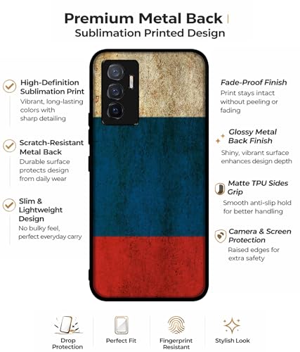 Image of Autumn Girl Design Premium 2D Printed Metal Back Case Cover for Vivo V23E 5G / Y75 4G