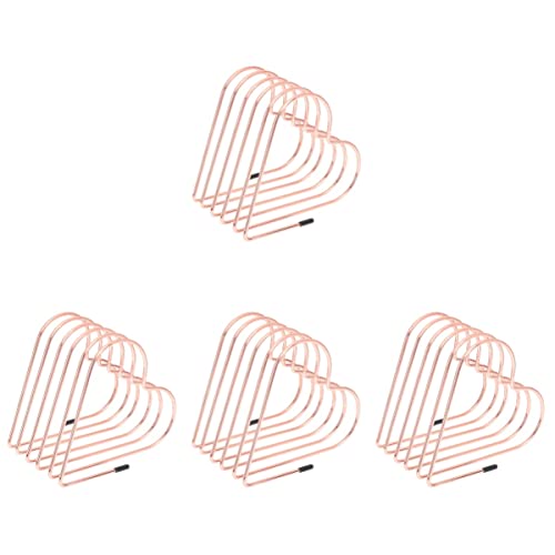 4 piezas de sujetalibros con forma de corazón, organizador de libros, soporte para libros, estante para sujetar libros, soporte para libros, color oro rosa, rosa, sujetalibros con forma de corazón, c