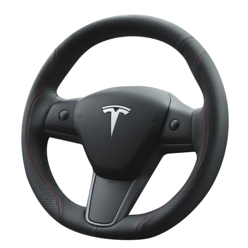 MEWANT Stitch On Steering Wheel Cover for Tesla Model 3 Tesl
