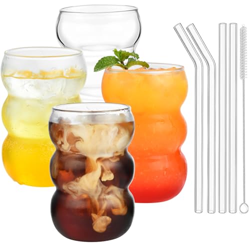 Set de 4 vasos ALINK con popotes 16 oz miniatura 6