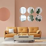 Miroirs ronds acryliques autocollants Non verre miroir cercle miroir mural clair autocollant pour la table de mariage pièce centrale et la maison salon chambre à coucher décoration murale(4 inch/10pcs)