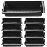 ノーブランド品 使い捨て長方形のソース皿 30ml 黒 プラ製 100個入り 洗浄不要多用途 寿司や酢の物に最適な調味料皿 飲食店や食品店向け