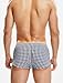 Men's Fashion Checkered Underpants Cotton Low Rise Trunks Breathable Pouch Boxer Shorts with Button Open Fly Black White XL