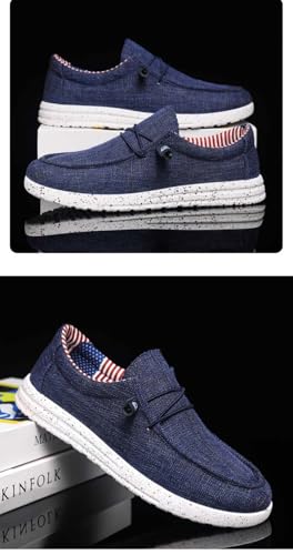 Men's Loafers Slip-ons Casual Denim Boat Shoes Comfort Sneaker Walking Shoes4