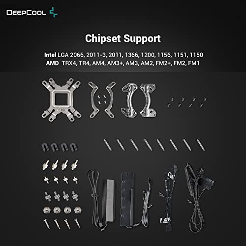 Image of DEEPCOOL CASTLE 240 EX ARGB WH Addressable RGB LED CPU Liquid Cooler I AIO Support Intel LGA2066 /2011-v3 /2011 /1200 /1151 /1150 /1155 /1366 I AMD TRX4 /TR4 /AM4 /AM3+ /AM3 /AM2+ /AM2 /FM2+ /FM2 /FM1