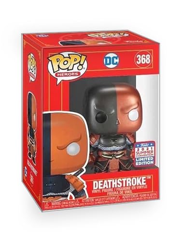 Epic Collectibles Pop DC Comics Heroes - Imperial Deathstroke (Variante de acabado metálico) Shanghai 2021 Convention Asia Limited Edition Exclusivo paquete de figuras de vinilo con protector de caja
