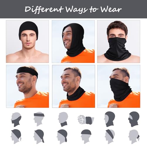 Image of Geyoga 6 /9 Pcs Summer UV Protection Cooling Neck Gaiter Scarf Face Clothing Neck Gaiter Mask Sunscreen Breathable Bandana