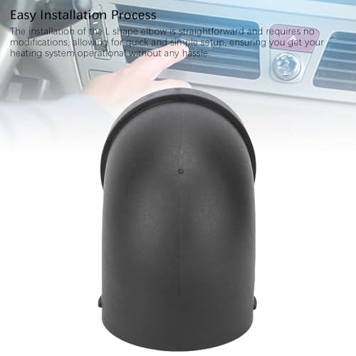 Yctze Connecteur de Conduit de Chauffage de Stationnement, Connecteur de Conduit D'air coudé en Forme de L de 75 Mm, Coude D'aération 2 Pièces ABS Résistant aux Hautes Températures – vue 5