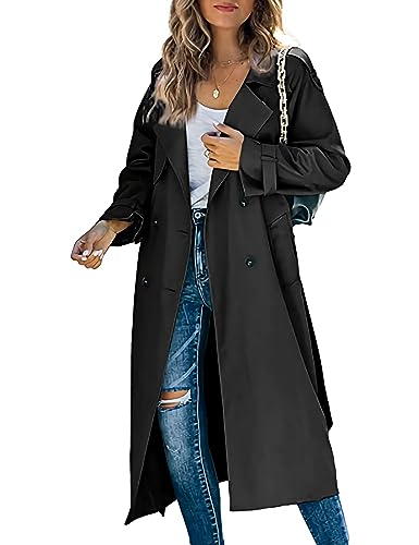 Cropped Trench Coat For Women Women's Double-Breasted Trench Coat