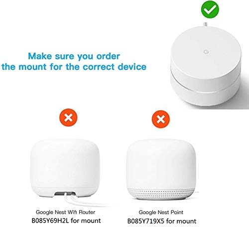 OkeMeeo Google WiFi Wall Mount, Space Saving Ceiling Mount Holder for Google WiFi System 2016 and 2020, Enlarging Coverage, Reinforced and Perfect Unity (1 Pack)