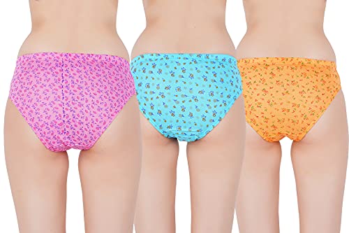 Image of Pride Apparel Womens Brief Cotton Soft Fabric Multi Colors Ladies Panty Innerwear Panties Combo Set (Pack of 3)