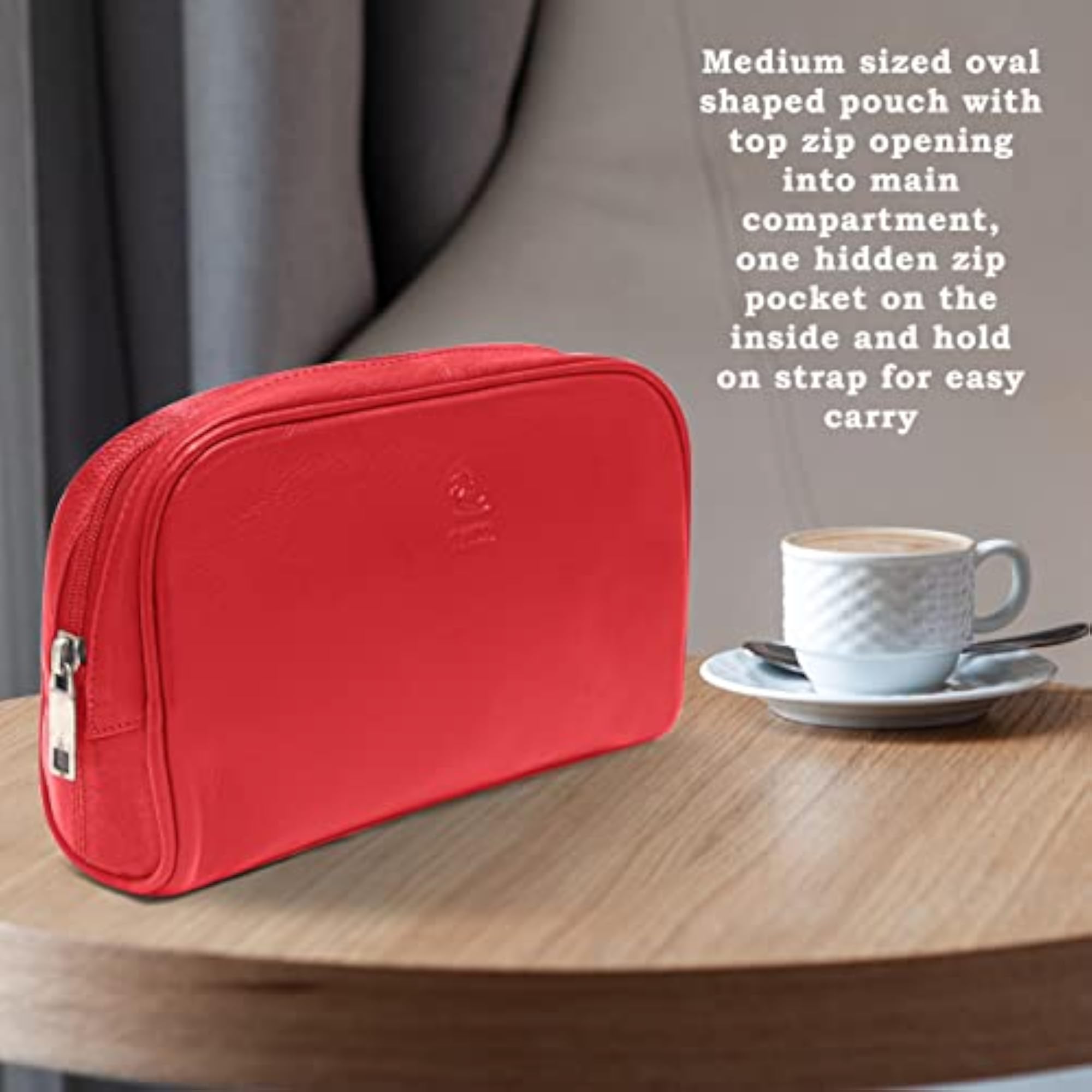 Multipurpose Malia Portable Toiletry Kit, Genuine Leather Pouch