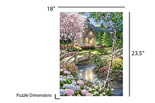 Springbok Puzzle to Remember - Alzheimer & Dementia Activity - 60 Piece Jigsaw Puzzle Spring Chapel - Made in USA - Thumbnail 5