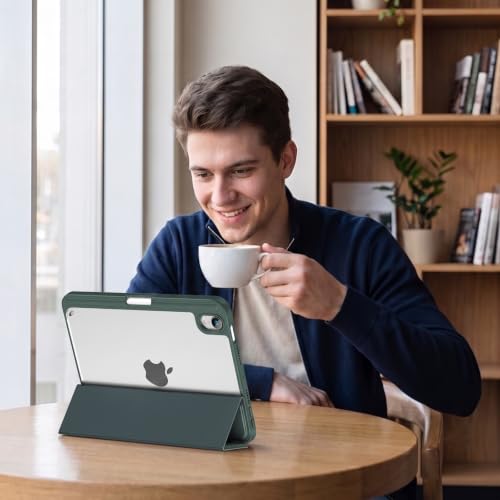 Image of ProCase Smart Case for iPad mini 7 A17 Pro 2024 /Mini 6 2021 8.3 inch -Mgreen | Slim iPad Mini 7th /6th Gen Case with Pencil Holder Hard Back Cover for iPad Mini 8.3 Inch 7th Gen /6th Gen