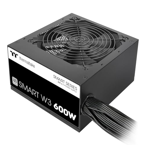 Smart W3 Series 80Plus Certified 600W Power Supply; ATX v3.1 Spec; 120mm FDB Fan; 5 Year Warranty; PS-SPW-0600NNFAWU-1