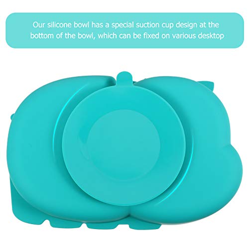 Toyvian Placa Dividida de Silicone para Bebê Placa de Alimentação Infantil Antiderrapante Portátil P