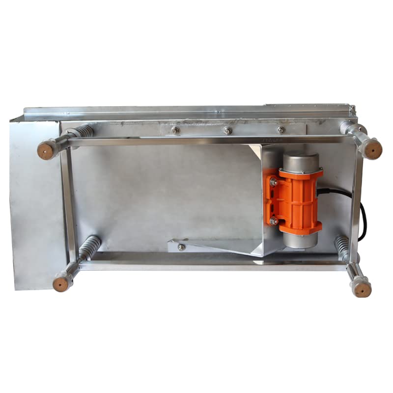 WYDDDARY Small Stainless Steel Linear Screen JG30-75 Electric Linear Sifter Machine Straight Vibrating Sieve Shaker 6mm Round Hole Mesh Single Layer Single Motor 220V