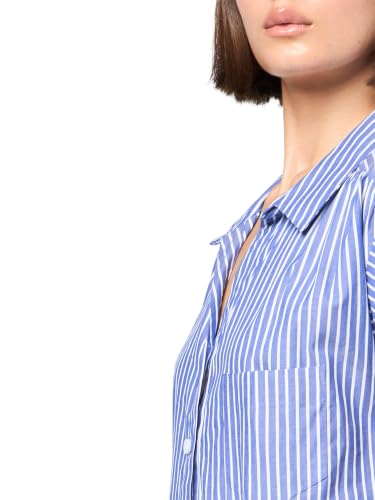 Image of Tommy Hilfiger Women's Cuff Sleeve Collared Neck Cotton Button Down Mini Dress