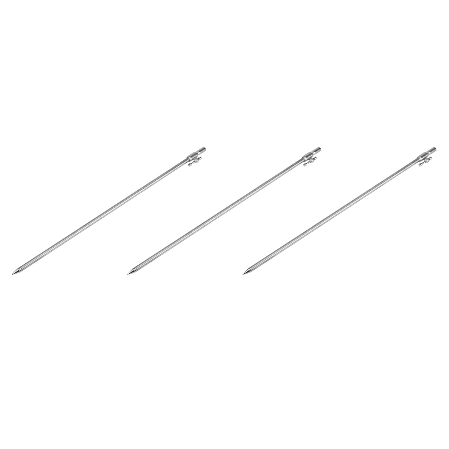 3 Pièces 50-100cm Extensible en Acier Inoxydable Pique de Pêche Réglable Carpe Banque de Pêche Bâton de Canne à Pêche Reste pour Alarme de Morsure