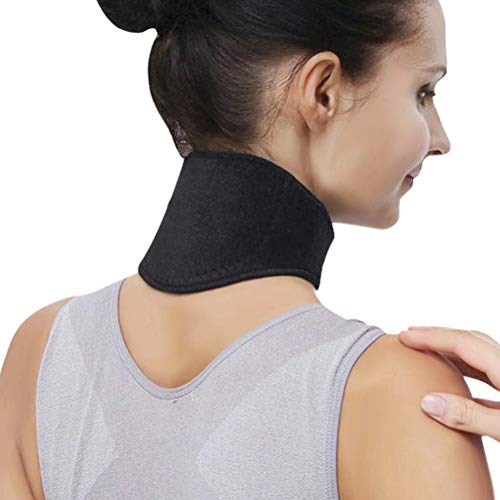 SyeRum Nackenbandage,Selbsterhitzender Nackenschutz,Büro Nackenschutz Winter Nackenwärmer und Hals Nackenbandage Halskrause Gürtel,Selbsterhitzende Halskrause Turmalin-Magnet-Nackenstütze