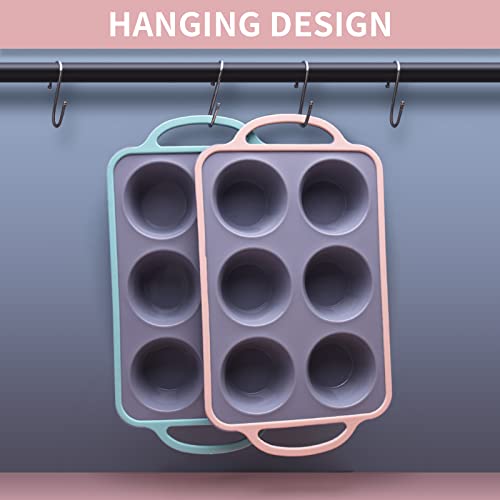 Quiwell Silicone Muffin Pan, Cupcake Pan, Silicone Baking Cups, Bap Free Cupcake Mold For Homemade Muffins, Cupcakes, Quiches And Frittatas (6 Cups Green) #TOP6