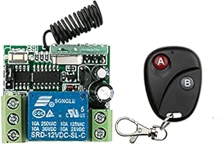 DC12V 1CH 10A RF Wireless Remote Control Switch System, 1X Transmitter + 1 X Receiver,315/433 MHZ/lamp/Window/Garage Doors