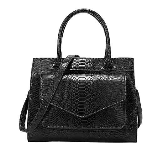 Bolsas femininas com alças da moda bolsas femininas bolsas de ombro bolsas de couro plutônio qualidade para mulheres(Black)