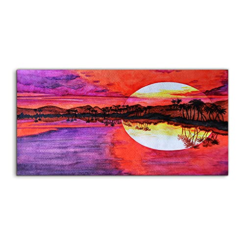 Tableau en verre 140x70cm pour illuminer un salon sombre avec la mer