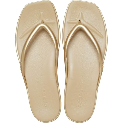 Image of Crocs Women's Miami Flip Flops | Square Toe Flat | 360 Degree Comfort | Croslite Foam Footbed