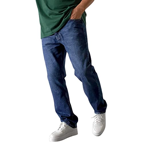 Pantalon en jean fuselé vieilli homme avec poches droites