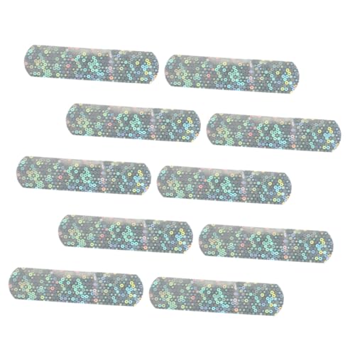 SOPOTUTU 10 piezas Unidades de Apósitos Adhesivos Infantiles con Purpurina Protectores Resistentes y Transpirables para Heridas Pequeñas con Adhesión Fuerte y Embalaje Individual para Uso