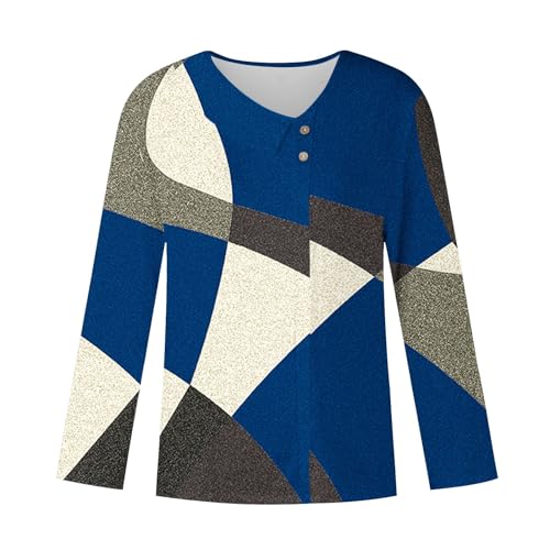 Blusa feminina outono 2024 manga longa assimétrica gola lapela solta floral gráfico túnica túnica sa