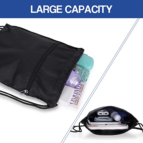 Figarge Leichter Rucksack mit Kordelzug,Große Kapazität Turnbeutel Sportbeutel Nylon Gym Bag mit Aussentasche Verstellbar Turnbeutel Sportbeutel für Herren Damen Kinder für Sport Reisen