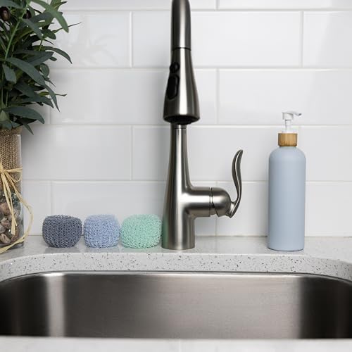 Image of Fox Run Mesh Dish Scrubber Set, Set of 3 Multicolor Polyester Kitchen Cleaners