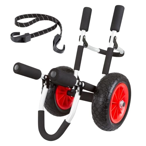 Elevate Outdoor Paddle Board Dolly, Lightweight Aluminum SUP Cart, 50 lb Capacity - Includes Bungee Tie-Down Strap and Foam Bumpers