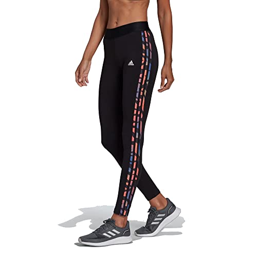 adidas Women's Essentials 3-stripes Leggings, Black, Large