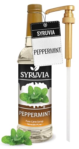 Syruvia Peppermint Coffee Syrup 25.4 Fl Oz