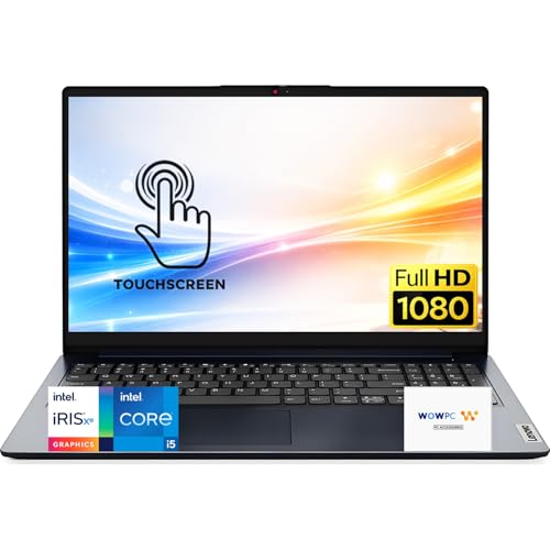 Image of Lenovo IdeaPad 1i 15.6 inch FHD Touchscreen Laptop, Powerful 13th Gen Intel Core i5-1335U 10-Core Processor(Up to 4.6GHz), 24GB RAM, 512GB SSD, Wi-Fi 6, Dolby Audio, Windows 11, WOWPC Recovery USB Bundle