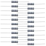 LUORNG 20PCS 3 Watt 100 Ohm Metal Oxide Film Resistor Quad Band Standard EIA Colours Suitable for Electronic and Electrical Experiment